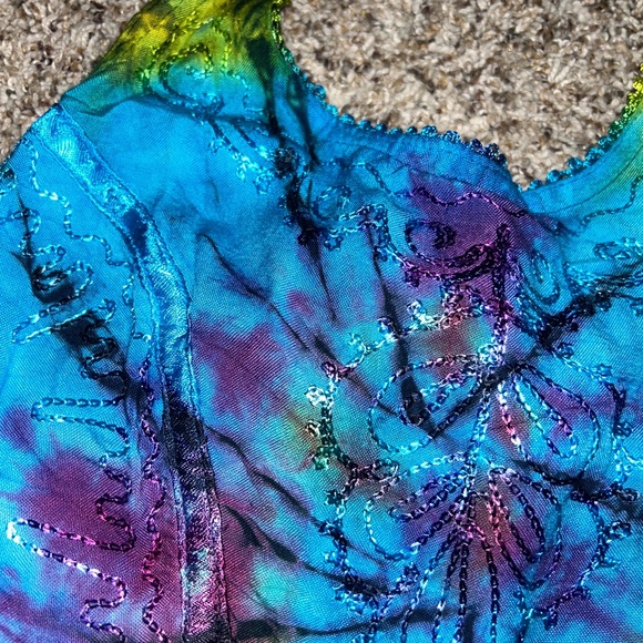 Colorful Tie-Dye Halter Top - Picture 2 of 5